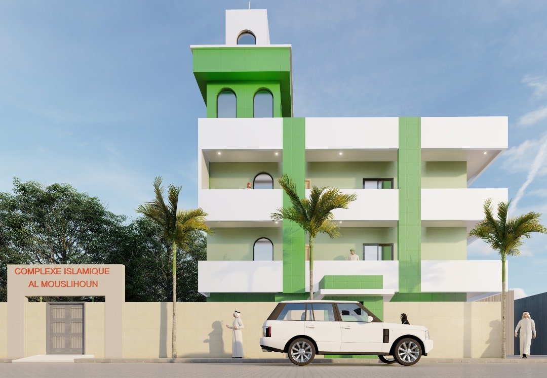 Maquette Complexe Islamique Al Muslihoon - Vue de face